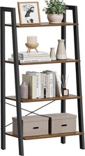 Ladder Shelf Bookcase Book Shelf Storage Shelves 4-Tier 22In Bookshelves