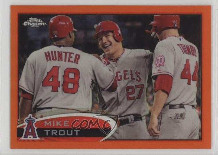 2012 Topps Chrome Retail Orange Refractor Mike Trout #144 uk2
