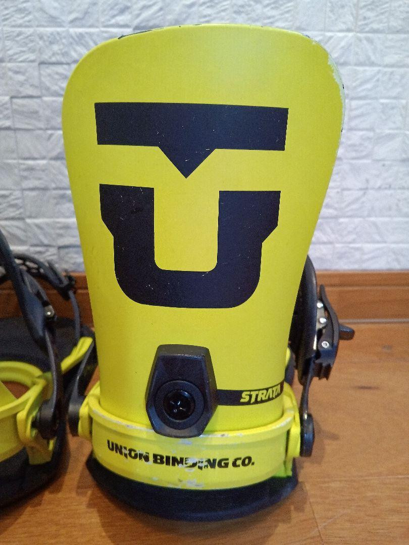 Union Strata Snowboard Bindings M Size Yellow Hazard Design