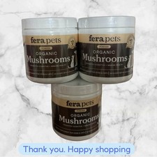 FOR 3 Fera Pets Organic Mushroom Supplement for Dogs/Cats Immune Support NEW