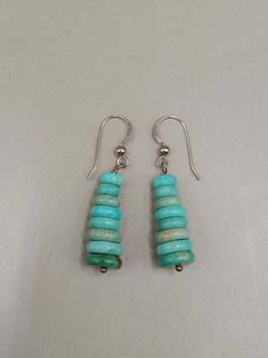 DTR Mine Finds by Jay King Turquoise Dangle 925 Hook Earrings