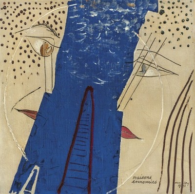 Man Ray : Maisons Ennemies : Surrealist Abstract Faces Giclée Art Print 1933