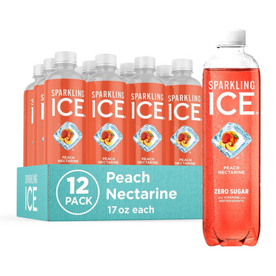 Sparkling Ice, Peach Nectarine Sparkling Water, Zero Sugar Flavored Water, with