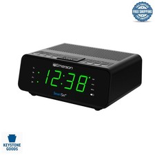 SmartSet Dual Alarm Clock Radio with AM/FM, Dimmer  LED Display