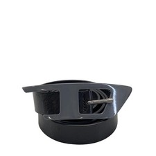 DIESEL Leather Belt, Black, Men's X08511