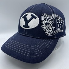 BYU Cougars Hat TOTW Adult Flex One Size Navy Baseball Cap Brigham Young Utah