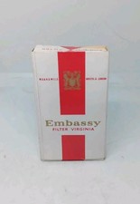 Vintage Embassy Filter Cigarette Pack Box Empty Packet 
