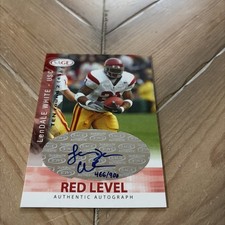 2006 SAGE Autographs Red #A52 LenDale White Auto Rookie RC Card /900  . rookie card picture