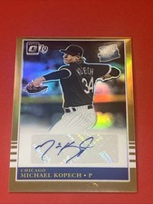 2019 Donruss Optic Rated Rookie Michael Kopech RC Auto Gold Prizm #03/10 *READ*