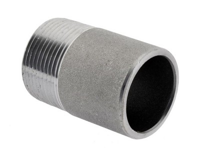 Anschweißnippel mit R - Gewinde DIN 2982 50 bar Material Edelstahl Stahl schwarz