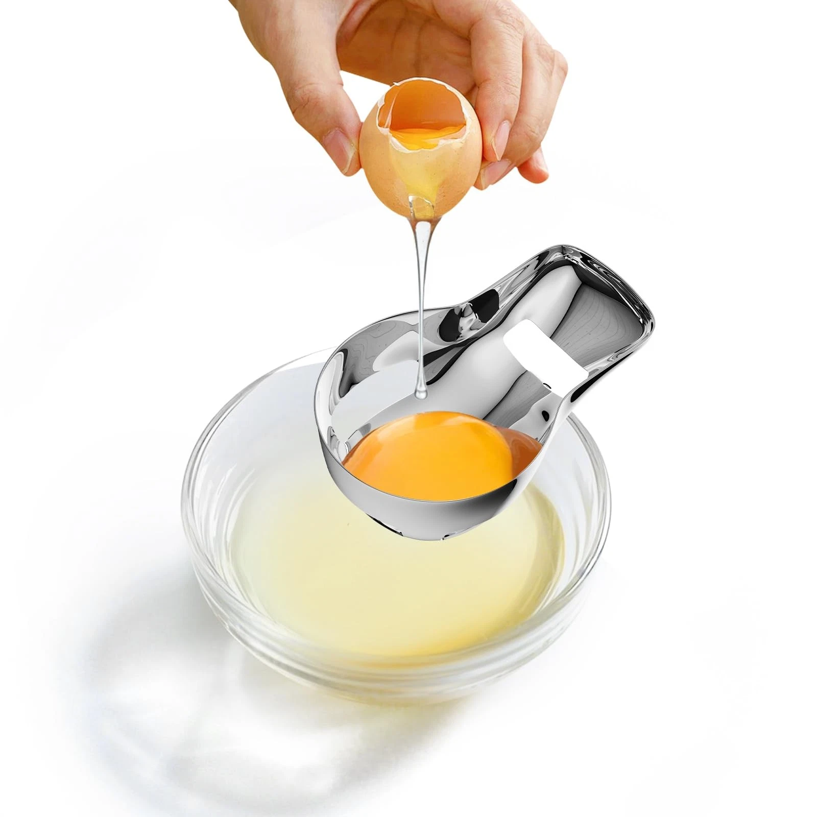 Sretanj Egg Yolk Separator，Egg Separator for Raw 3.4in*2.1in*1.5in, Silver
Opens in a new window or