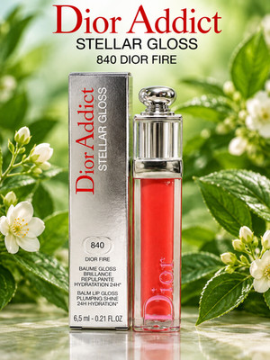 DIOR ADDICT STELLAR BALM LIP GLOSS PLUMPING SHINE 840 DIOR FIRE 0.21 OZ NEWinBOX