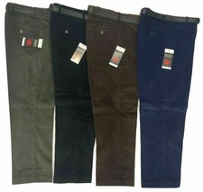 MENS CORDUROY CORD COTTON FORMAL CASUAL TROUSER WITH POCKETS SMART PANT SIZE