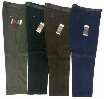 HERREN KORD CORD BAUMWOLLE FORMELLE FREIZEITHOSE MIT TASCHEN SMART PANT GRÖSSE