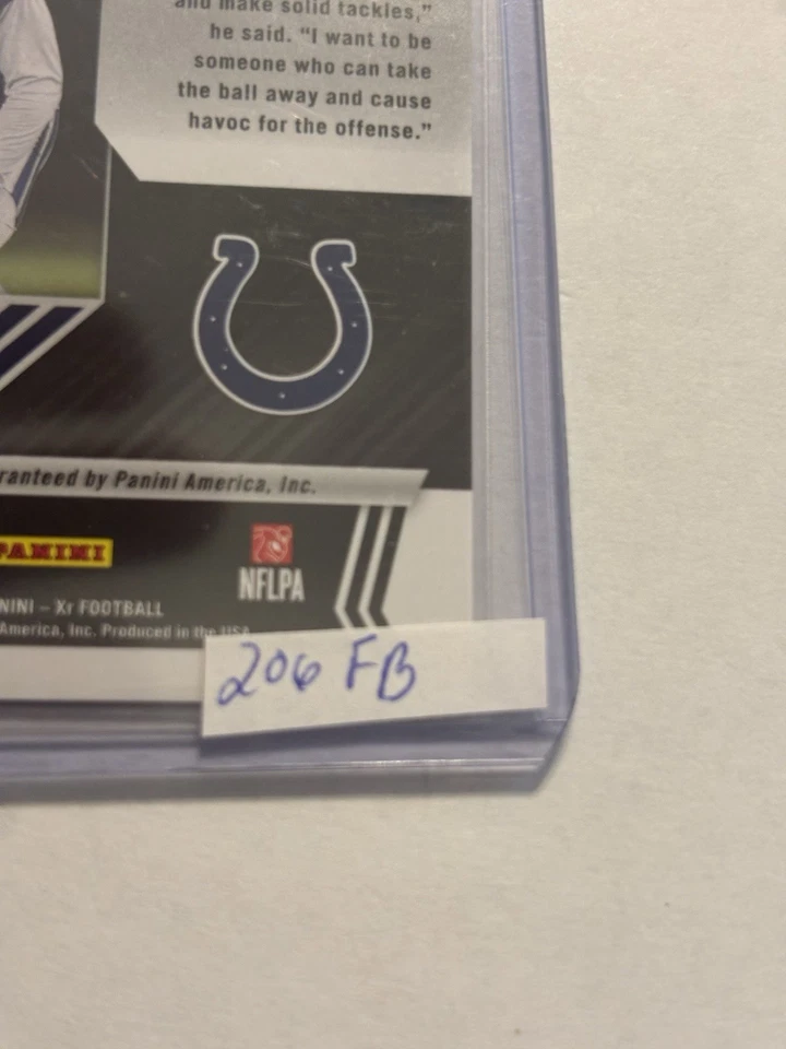 2022 Panini Xr  Nick Cross #200 Autograph 197/199 - COLTS - Image 4 of 4