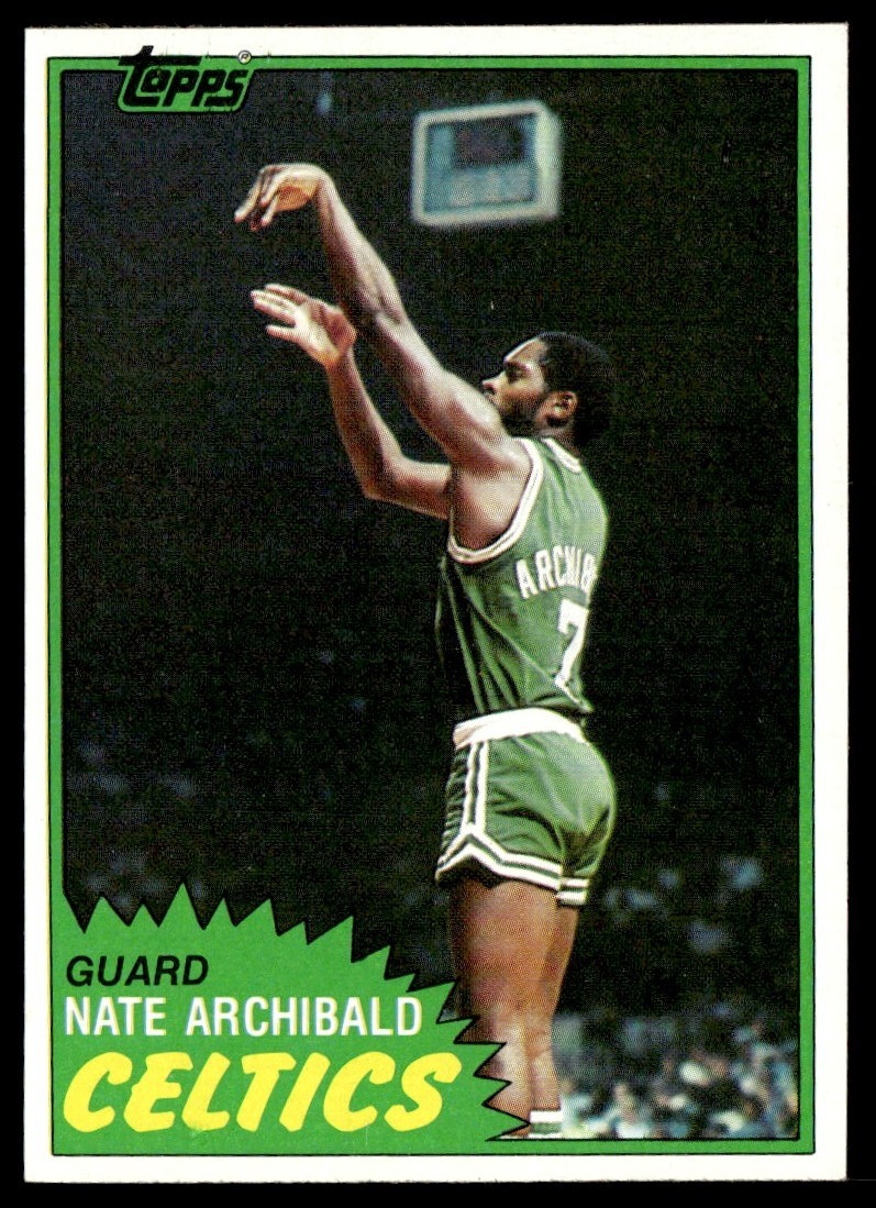 1981-82 Topps Basketball Card Nate Archibald Boston Celtics #3 NM