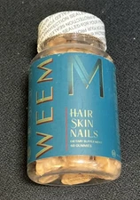 *AUTHENTIC WEEM Hair Skin Nails GUMMIES Biotin Root Support Healthy Thicker NEW*