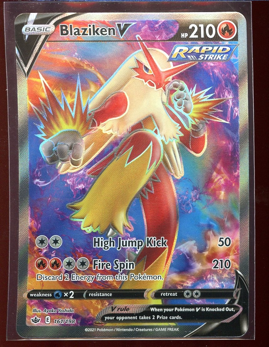 Blaziken V Full Art NM Chilling Reign 161/198 Pokemon