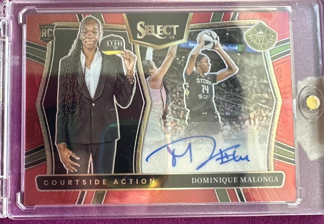 2026 Select WNBA Courtside Action Red Auto /99 Dominique Malonga
