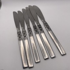 Vintage Oneida 6 X Starter Knives  Stainless Steel Korea Artistic 20.8Cm Cutlery