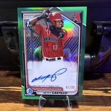 2024 Topps Bowman Chrome Green Refractor Neyfy Castillo #CPA-NC /99 MLB