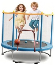 Kids Trampoline with Safety Net 440lbs Capacity, Upgraded Rust-Proof Ring