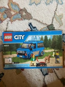 99.99% COMPLETE: LEGO CITY: Van & Caravan (60117)- with directions for blue car