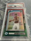 2024 Panini Donruss -  Jayden Daniels #389 Optic Preview Red & Green Prizm (RC)