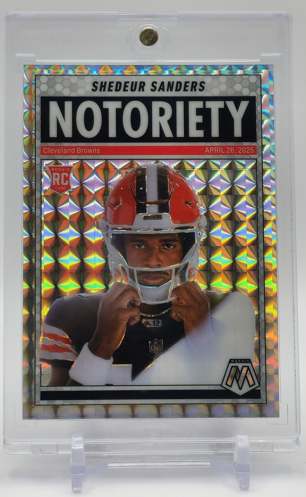 🔥 2025 Mosaic Shedeur Sanders Notoriety Silver Mosaic Prizm RC Browns 🔥