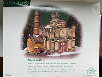 Dept 56 Williams Gas Works, Dickens Village, 2003, Excellent, 58709