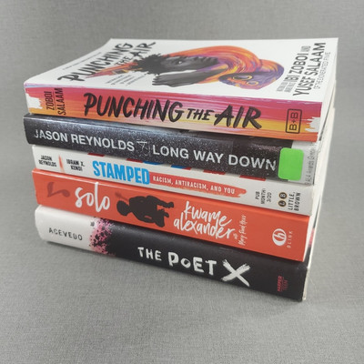 5 YA Book Lot Punching the Air by Zoboi ~Poet X ~ Stamped & Long Way Down