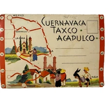 VTG Old Mexico Cuernavaca Taxco Acapulco Various RPPC Folio Pamphlet Postcards