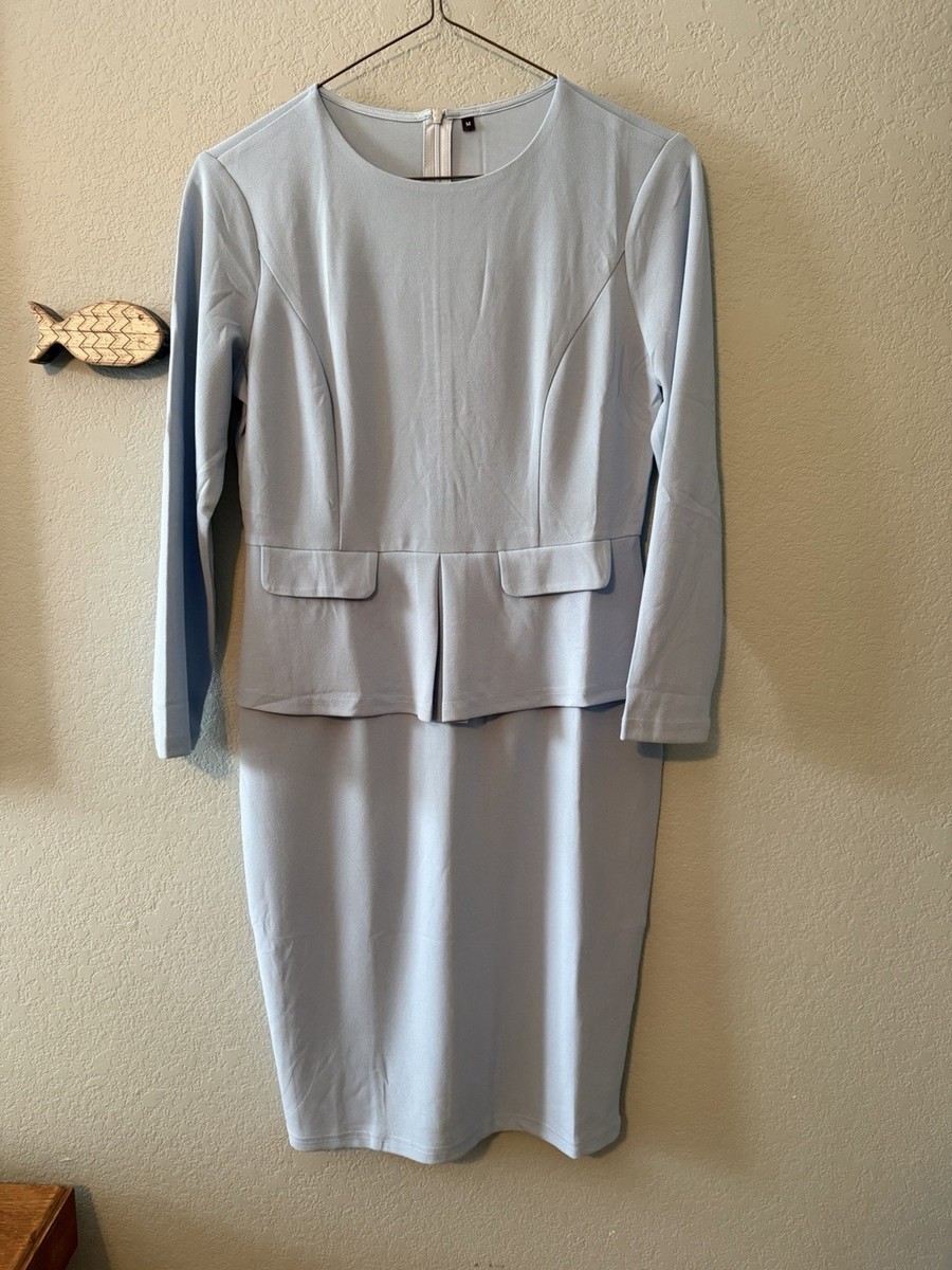 slim fit dress slacks Light Grey Classic Pencil Skirt, Comfort Stretch Pencil Skirt, Everyda –  MODEFYwear main image 0
