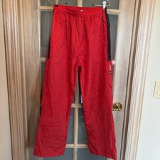 Vintage 90  s Reebok Red track Windbreaker pants NEW Medium 28  Waist 30  Inseam