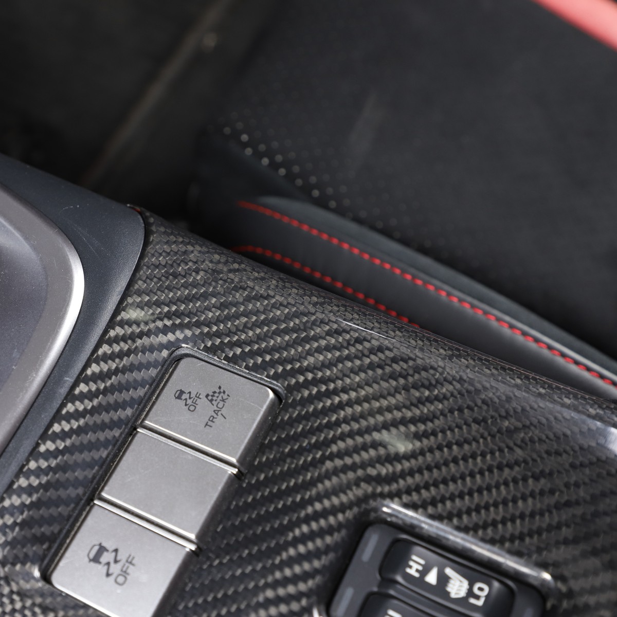 Cubre-pomo De Cambios Estilo Fibra De Carbono Para Toyota GR86 Y Subaru BRZ 2022-2024 - Adhesivo, Plástico ABS Negro