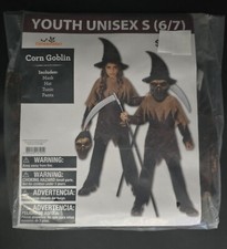 New In Package Kids Corn Goblin Costume S 6,7 4 Piece Set
