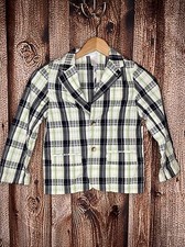 Janie And Jack Toddler Boy  s Size 6 Seersucker Plaid Blazer  Afternoon Garden  