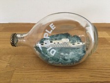 Vintage Handmade Ship in a Haig&rsquo;s Dimple Whisky Bottle Ocean Liner &ldquo;ALMA&rdquo;