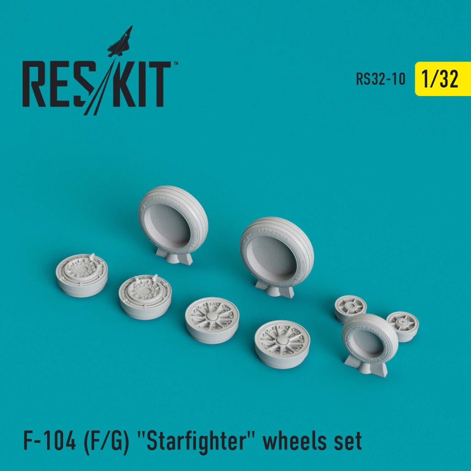 1/32 ResKit F-104 F G Starfighter Wheels Set RS32-0010 Scale Model