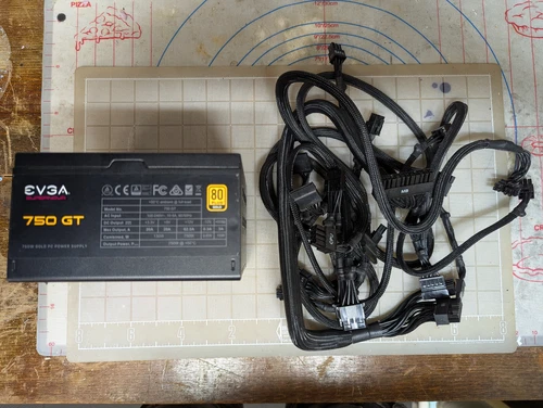 EVGA SuperNOVA 750 GT 80 Plus Gold 750W Power Supply With Cables 220-GT-0750-RX