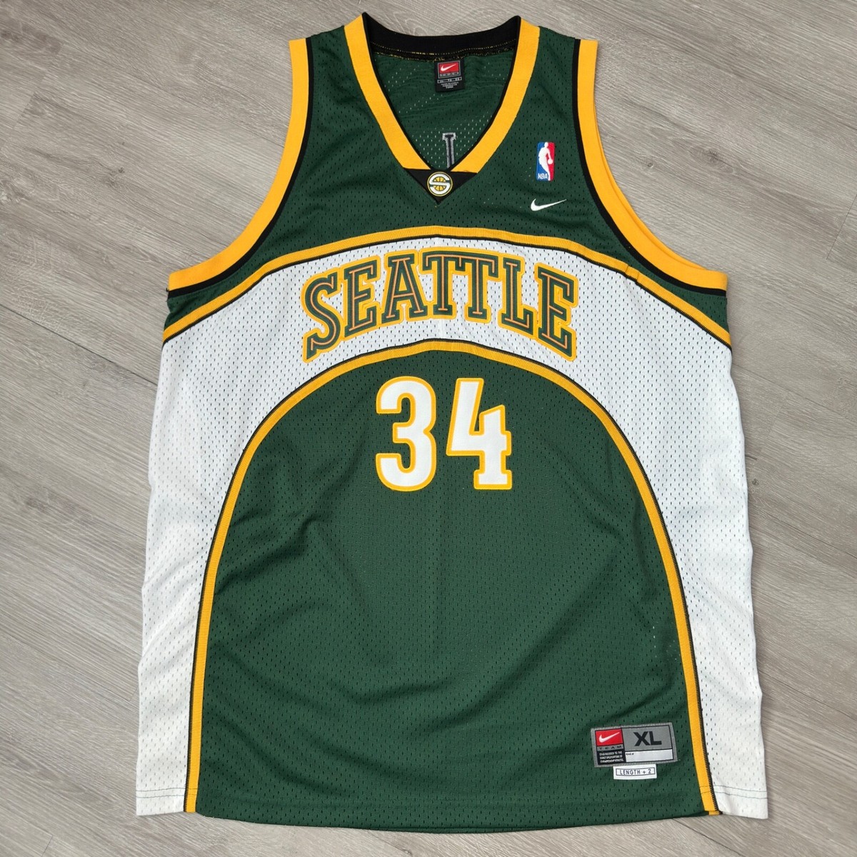 【新品未使用】Nike Sonics RAY ALLEN ジャージ Authentic RAY ALLEN Seattle Sonics Jersey XL 48 Nike Swingman