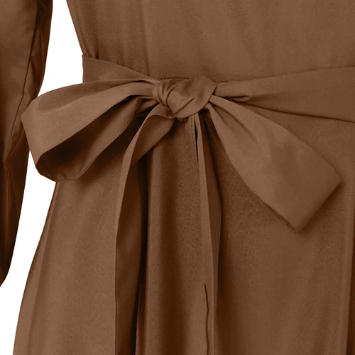 Damen Langarm O-Ausschnitt Swing Kleid Abend Ballkleid Mode Langes Maxikleid - Bild 12 von 21