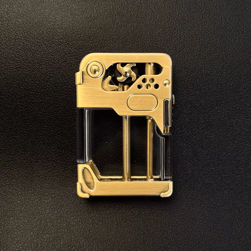 Original Windproof Metal Kerosene Lighter with Safety Lock One-Button Ejection - Picture 7 of 8