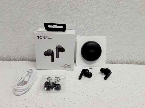 LG TONE Free HBS-FN6 Black Bluetooth Wireless Earbuds with UVnano | eBay