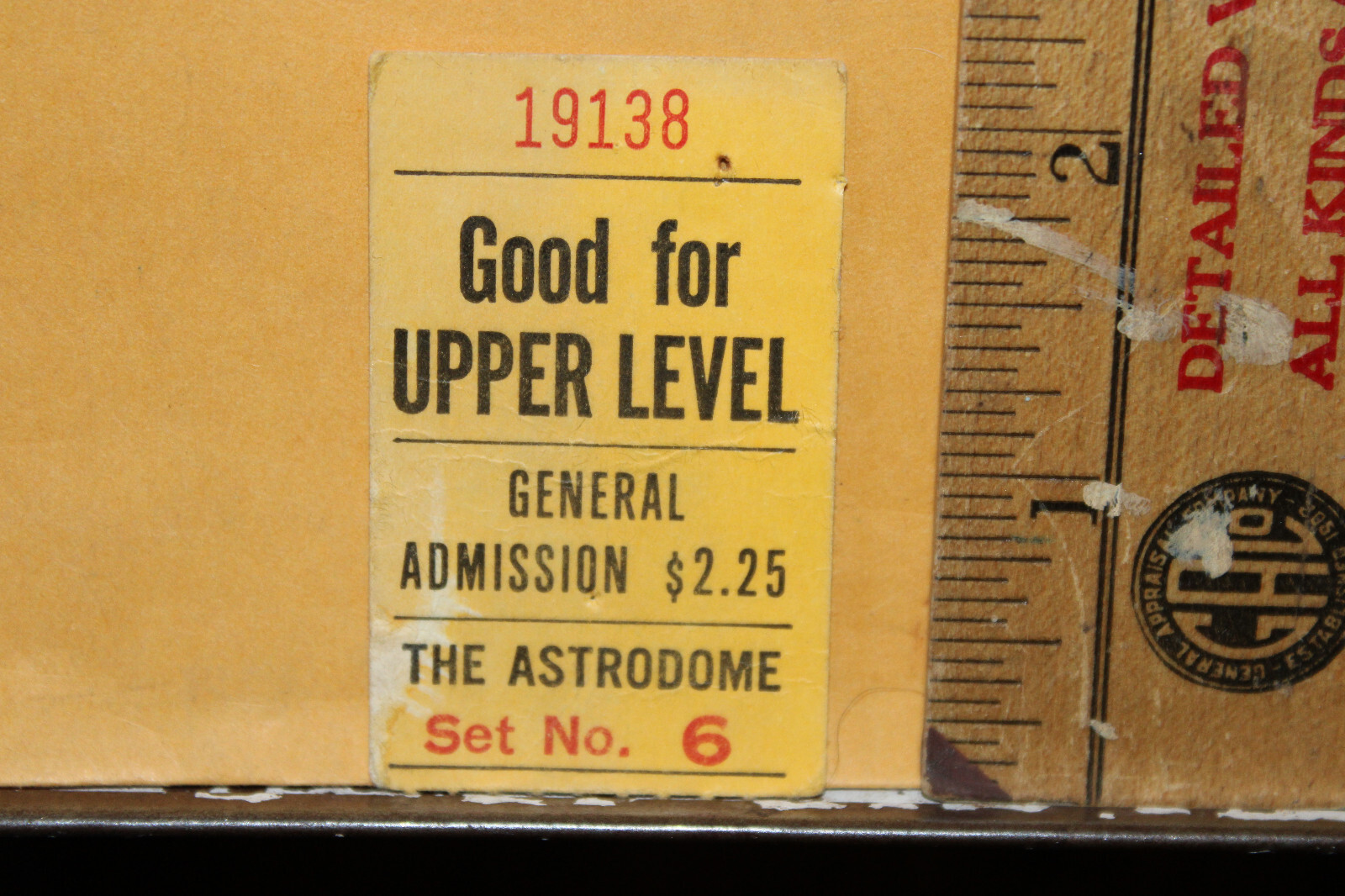 1980 Houston Astros Baseball Ticket MLB Astrodome Uper Level