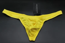 N2N Bodywear Men yellow Rayon Bright day thong G-string underwear Size S or M