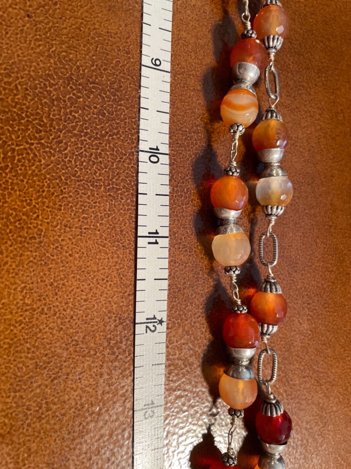 Carnelian Sterling Silver Modern Statement Strand… - image 3