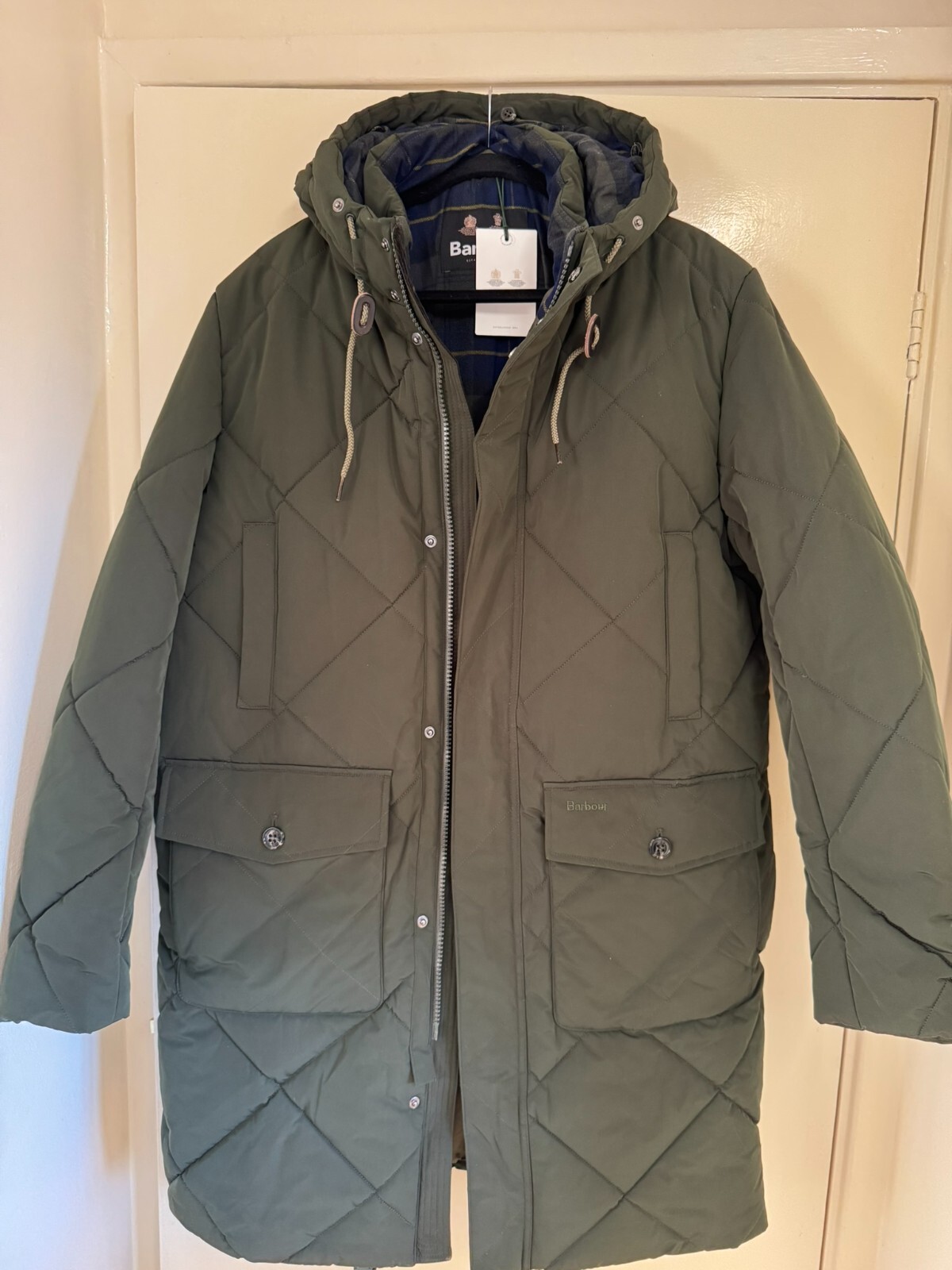 BARBOUR Dalbigh Parka Quilted Jacket, green SZ l, RRP-£379 BNWT ....£195 image 8