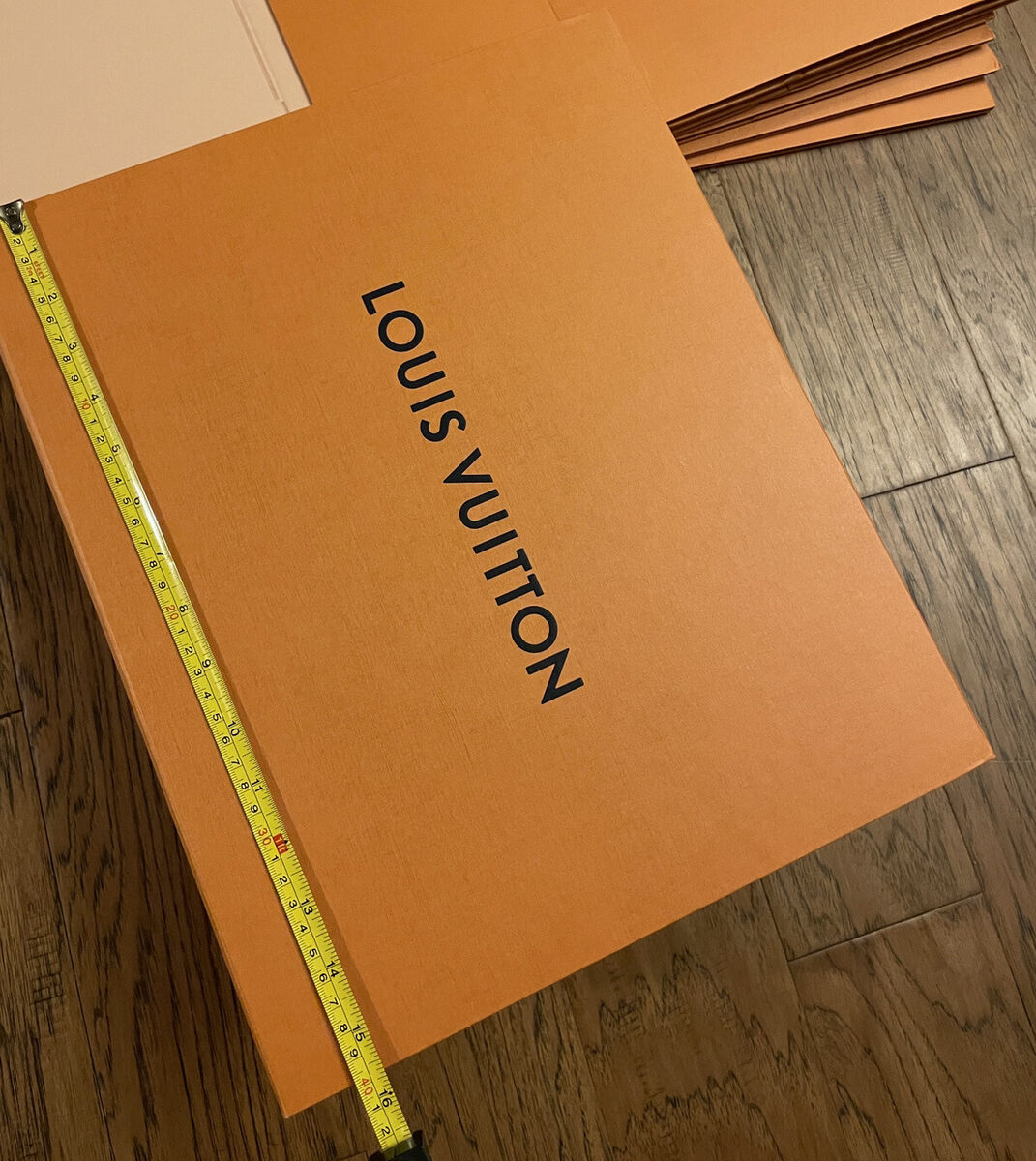 LOUIS VUITTON LV Gift Box Empty Orange + Ribbon 6 3/4”x 6 3/4”x 2.5” -  EXCELLENT