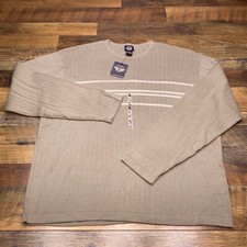 Dockers Sweater Extra Large Beige Lightweight Cotton Striped New